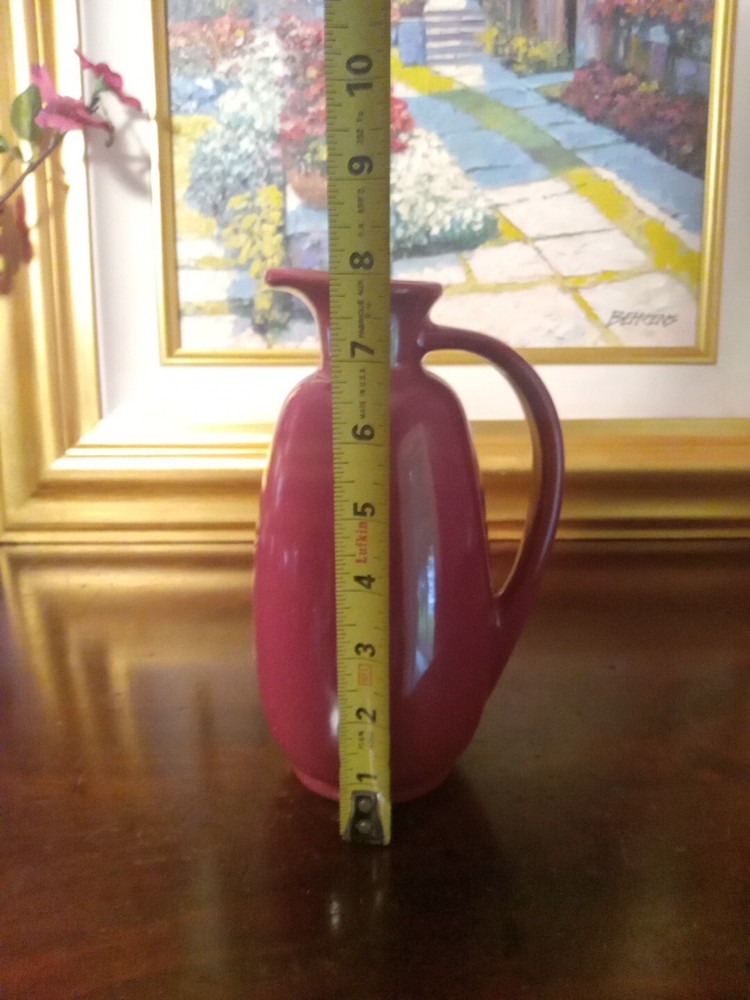 Frankoma Pottery Mauve Pitcher 8" Tall