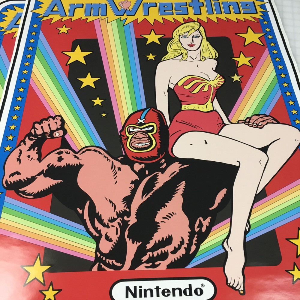 Nintendo Arm Wrestling Side Art Decals - Arcade Machine Game