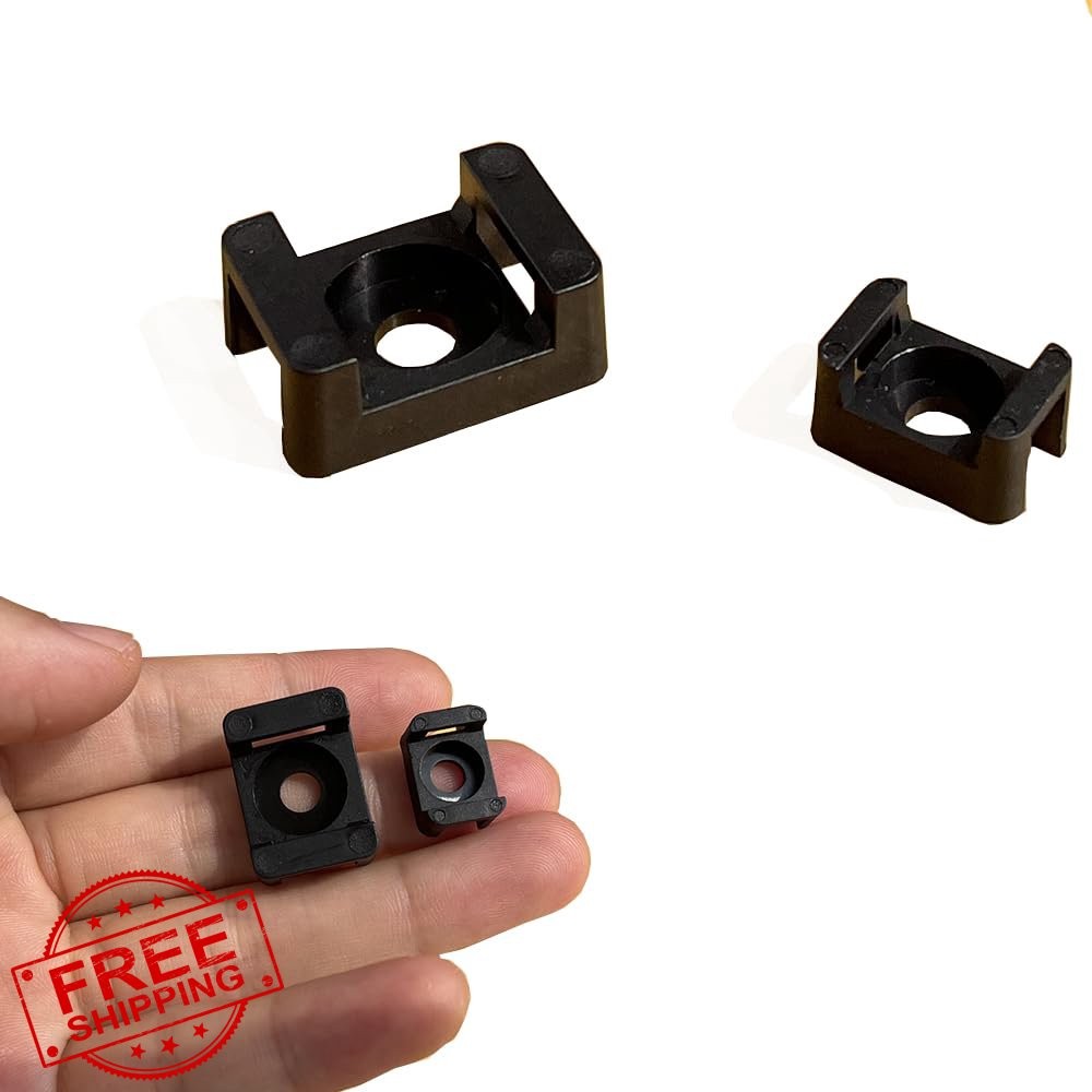 Cable Tie Saddle Mounts 2 Sizes 50 Pcs Wire Management