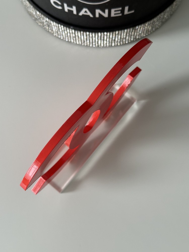 Chanel Logo Red Store Display CoCo Mark Logo Acrylic New