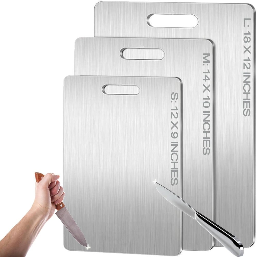 Titanium Cutting Board - New Upgrade 100% Pure Titanium Cutting Boards for Ki...