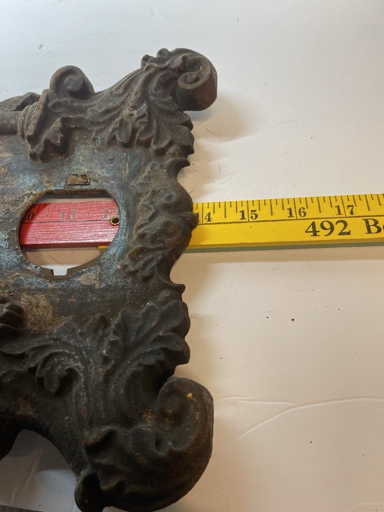 Vintage Cast Iron Mantle Clock Face