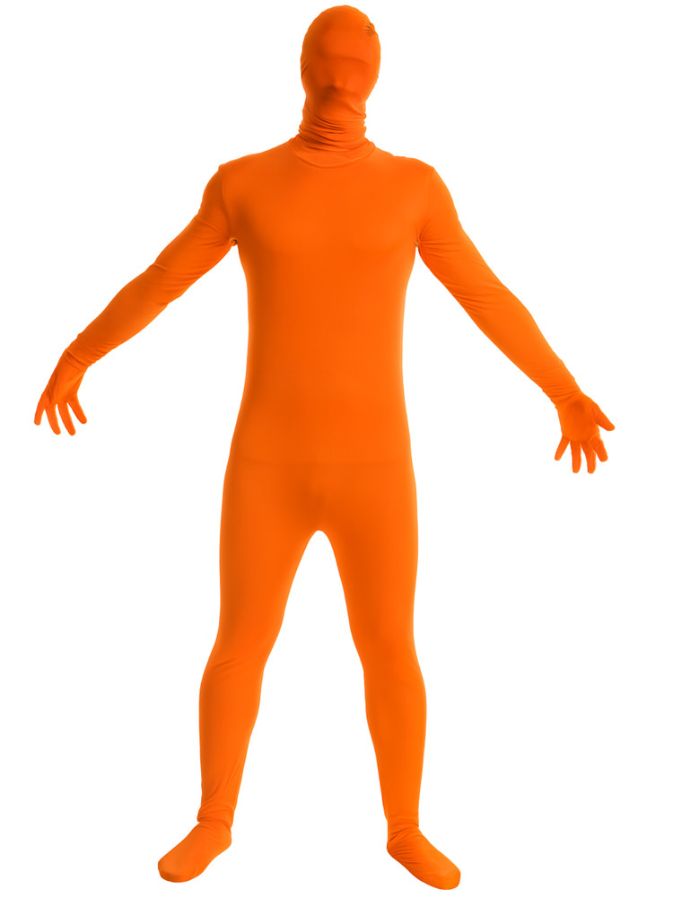 Basic Orange Spirit Bodysuit Men's Costume