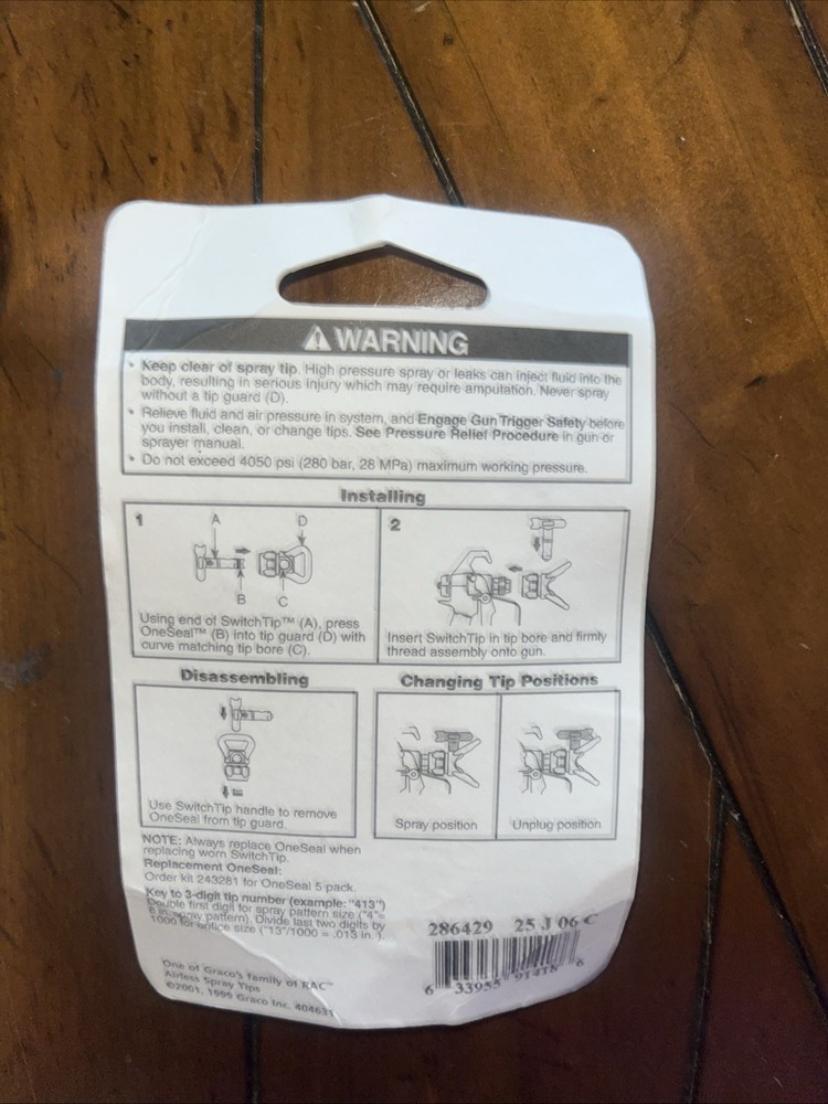 Graco RAC 5 SwitchTip 286429