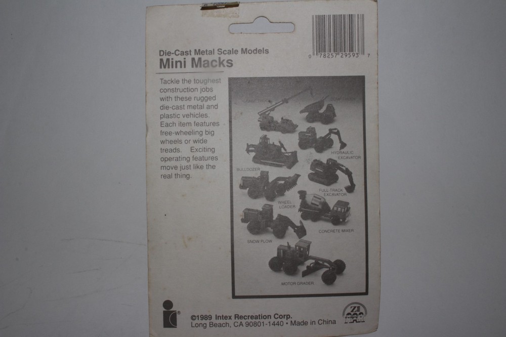 Zee Toys Mini Macks Front Wheel Loader, 1:64, NIB