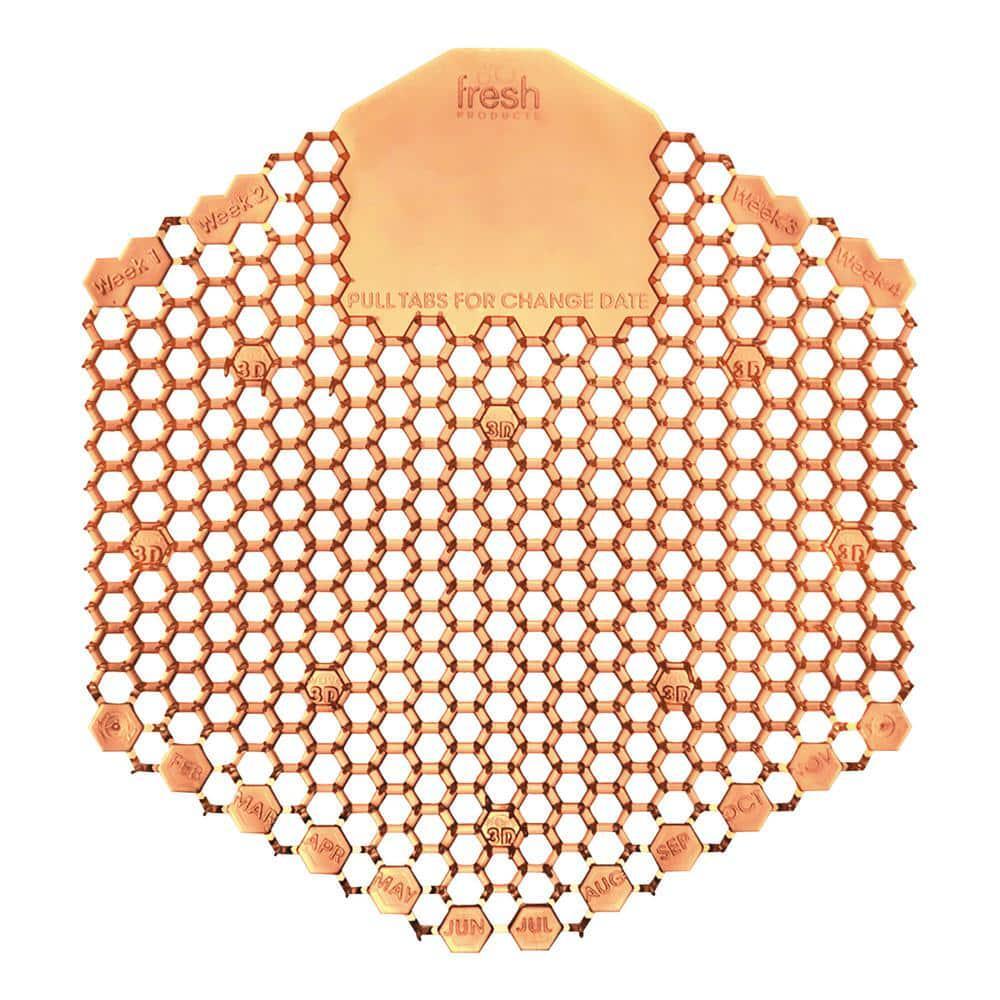 Wave 3D Urinal Screen Deodorizer, Orange, Mango Fragrance (10-Screens/Box)