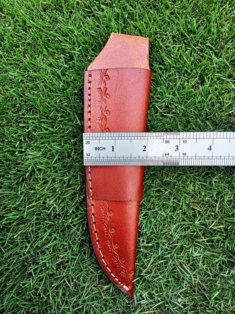 Hand Crafted 8”Fixed blade Leather Knife Sheath / Scout Holster / Belt Loop