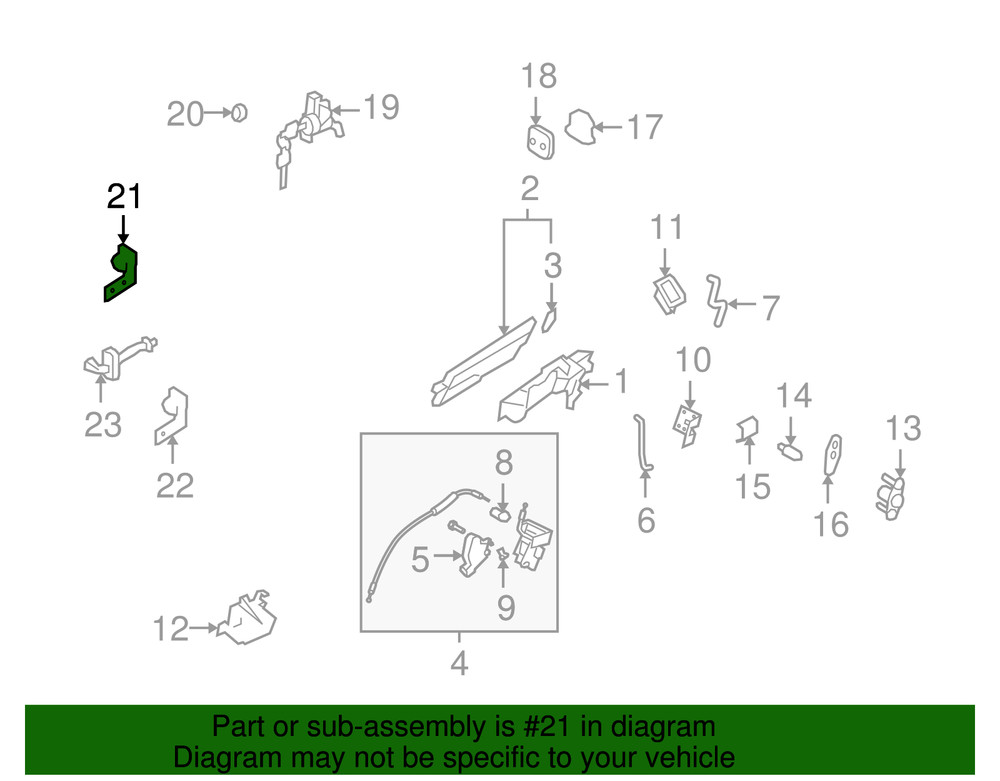 Genuine Nissan Door Hinge 80401-JF00A