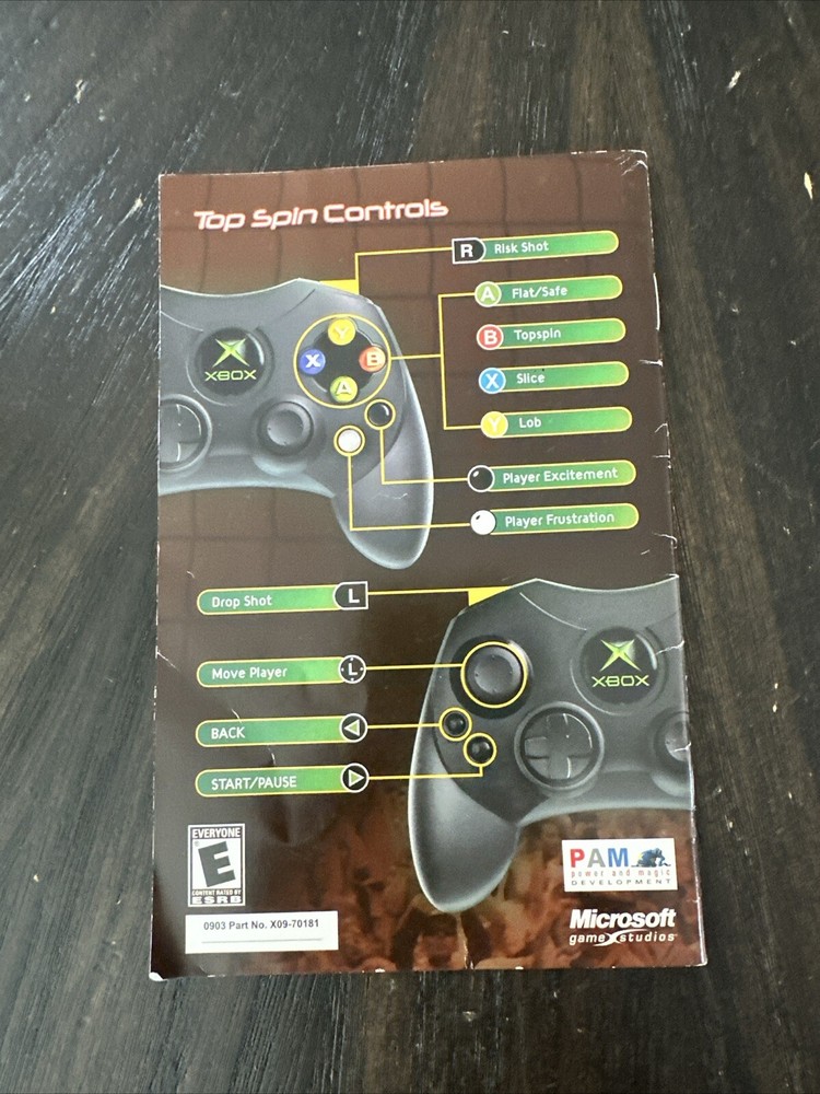 XBOX Manual Only Top Spin