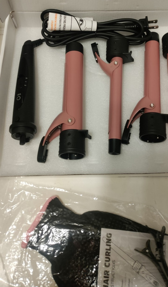 Interchangeable Ceramic Curler Set 6 IN 1 Adjustable Heat Settings Electric