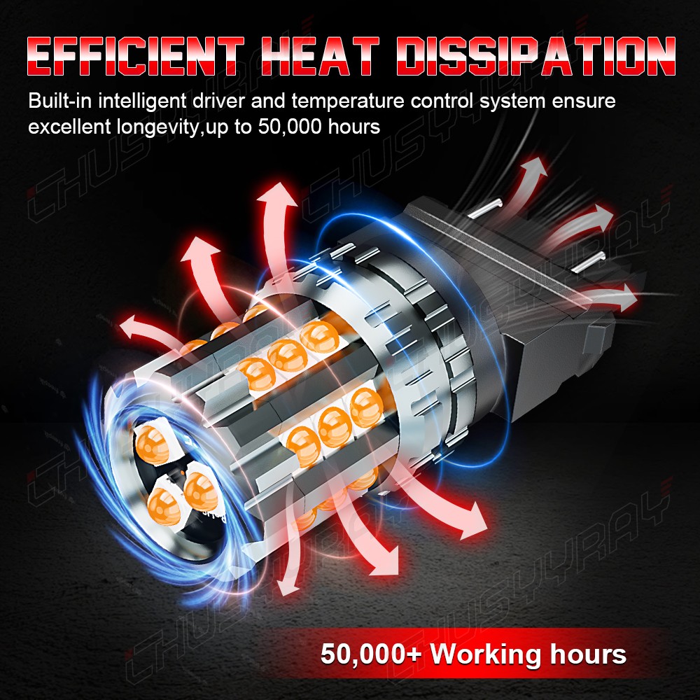 For Ford Mustang 87-93 LED Rear Turn Signal Brake Reverse Side Marker Bulbs Kit