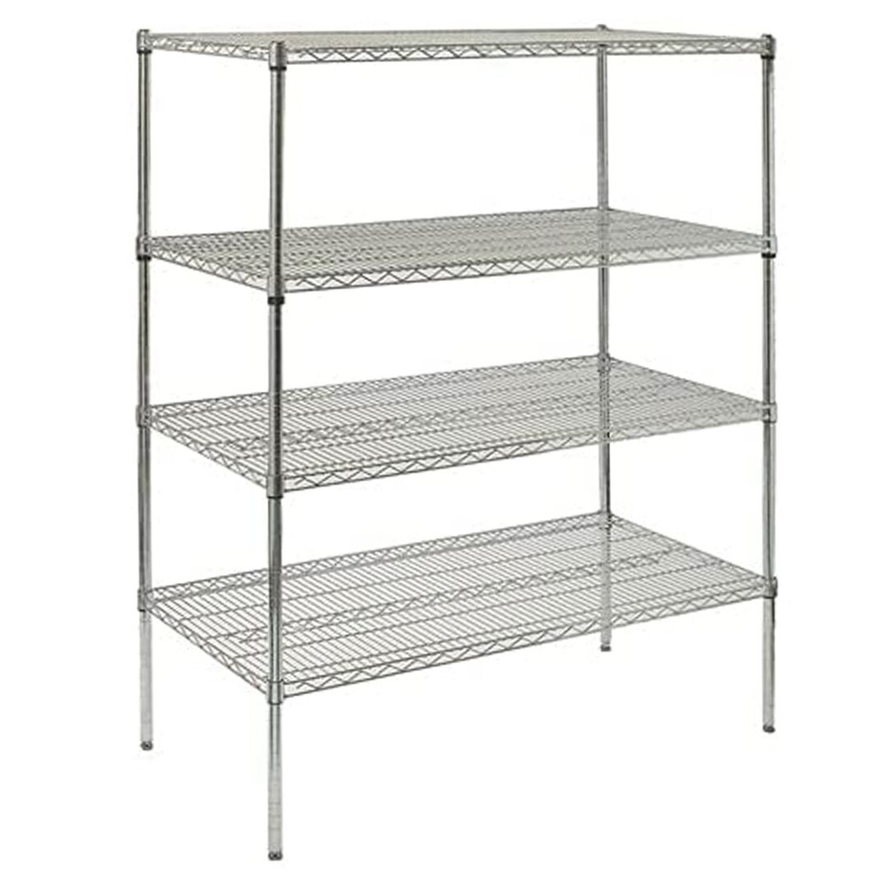 18Wx24L - Heavy Duty 4 Part Adjustable Chrome Plated Wire Shelf