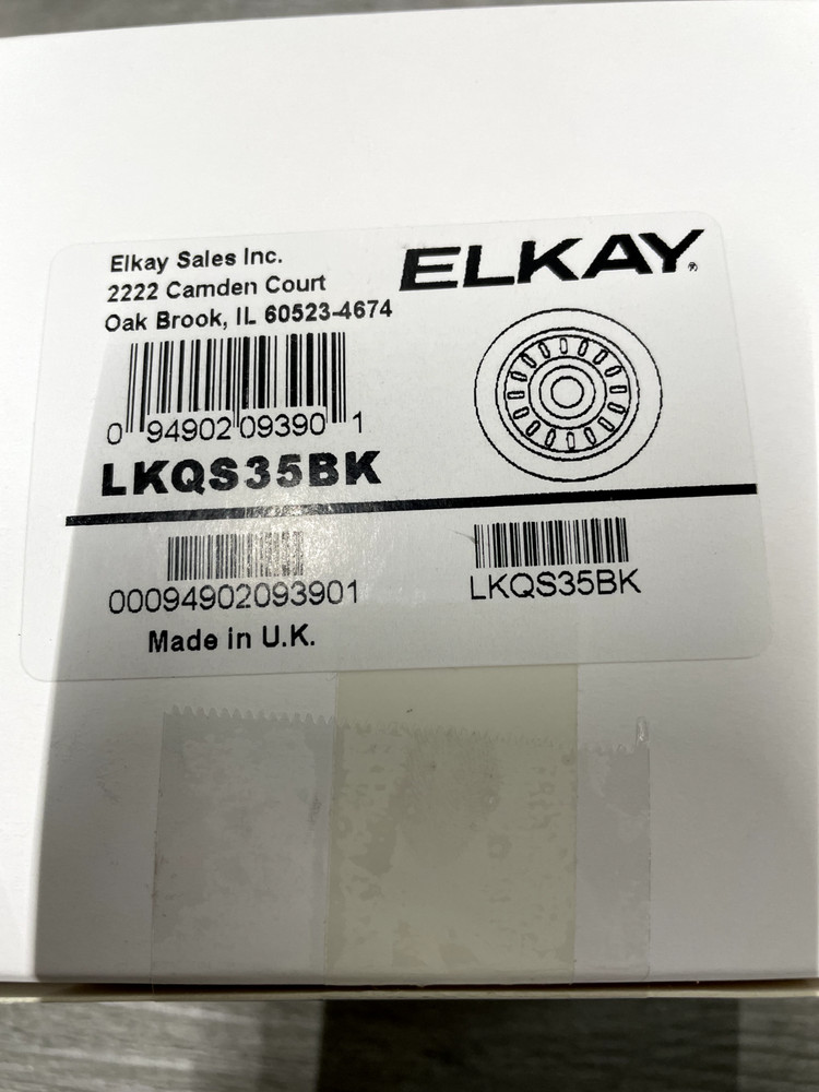 Elkay LKQS35BK 3-1/2" Basket Strainer, Black