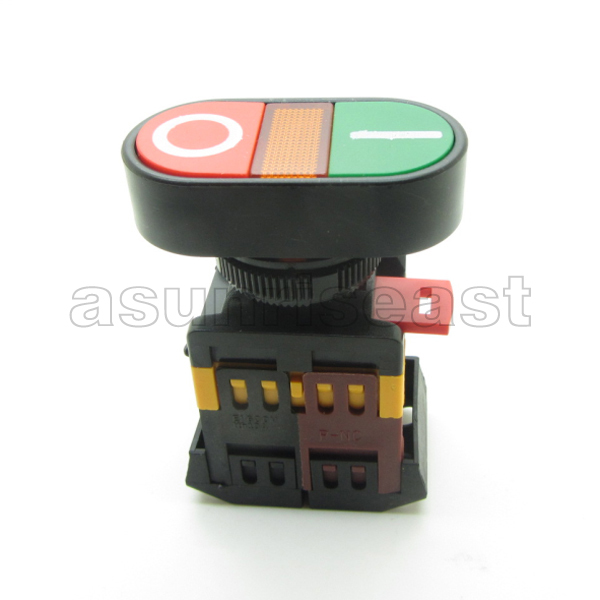 22mm - 25mm Red Green Momentary Power Start Push Button Switch Indicator Light