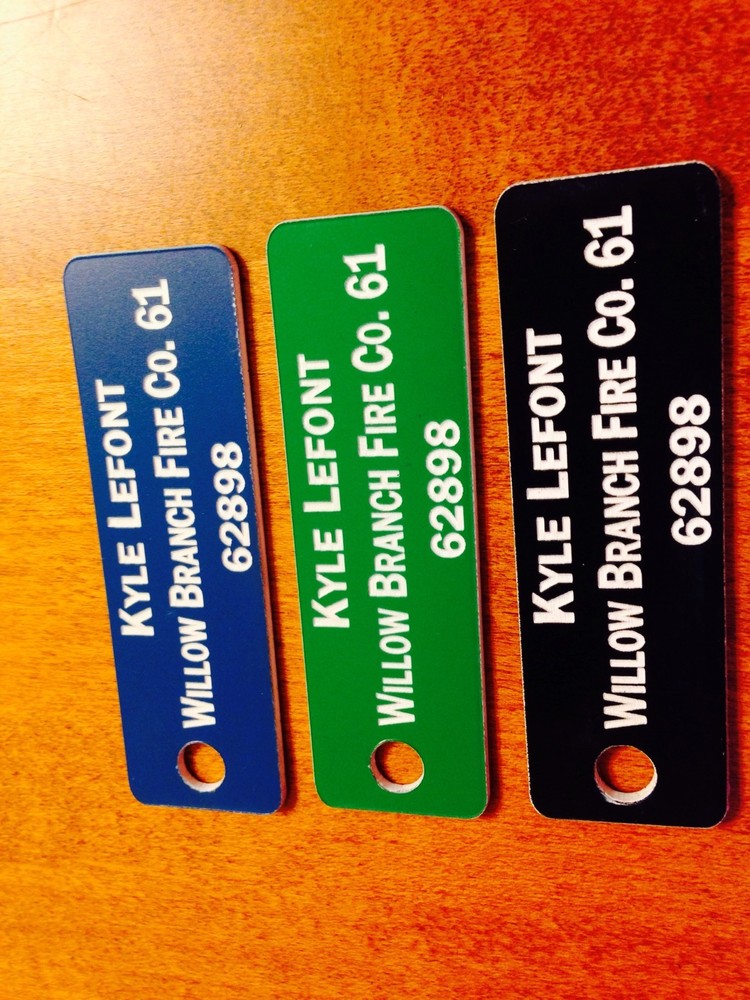 Fire Company Accountability Tags -Customized Set Of 4