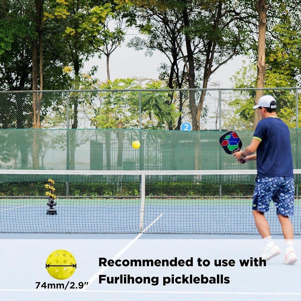 Pickleball Machine, Adjustable Speed & Angles, Pickleball Launcher with Auto ...
