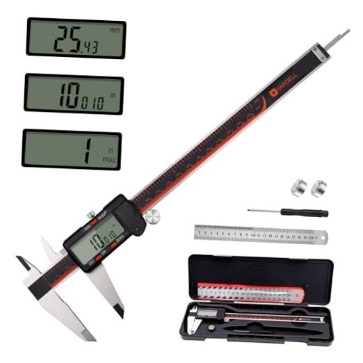 Digital Caliper, 0-Caliper Measuring Tool with Large LCD Screen, Auto 8 Inch