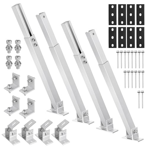 Sets Adjustable Solar Panel Tilts Mount Brackets Aluminum Alloy Mounting 2