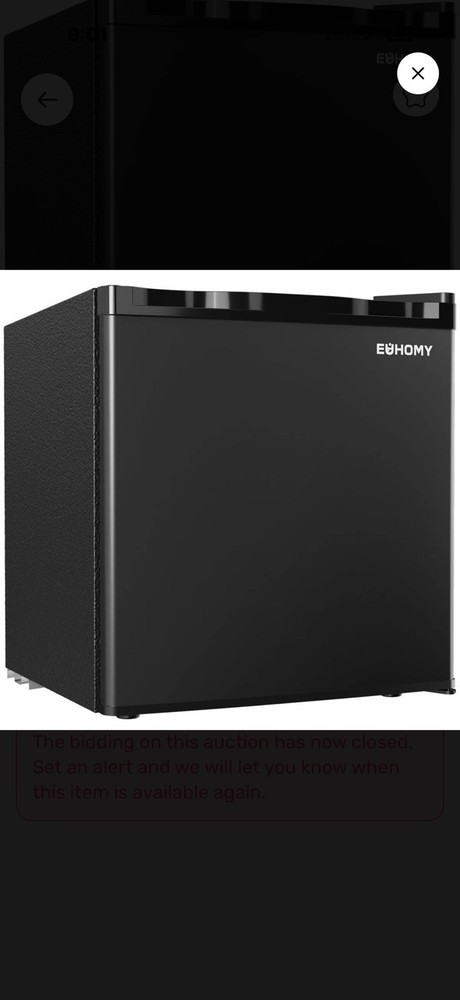 Euhomy 1.7 cu. ft. Mini Fridge Black