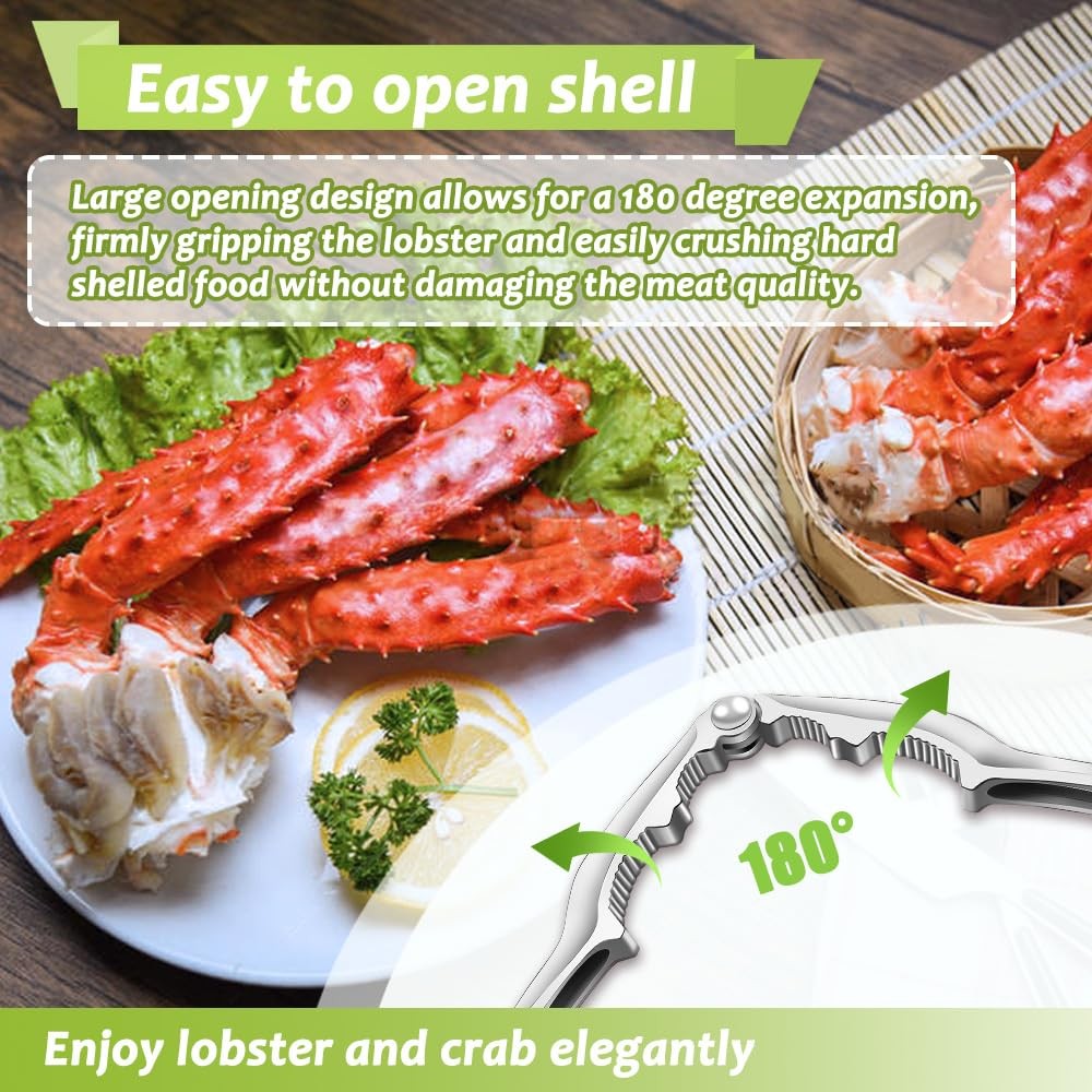 3 Pcs Lobster Crackers and Picks Set Crab Leg Crackers Tools Nut Cracker