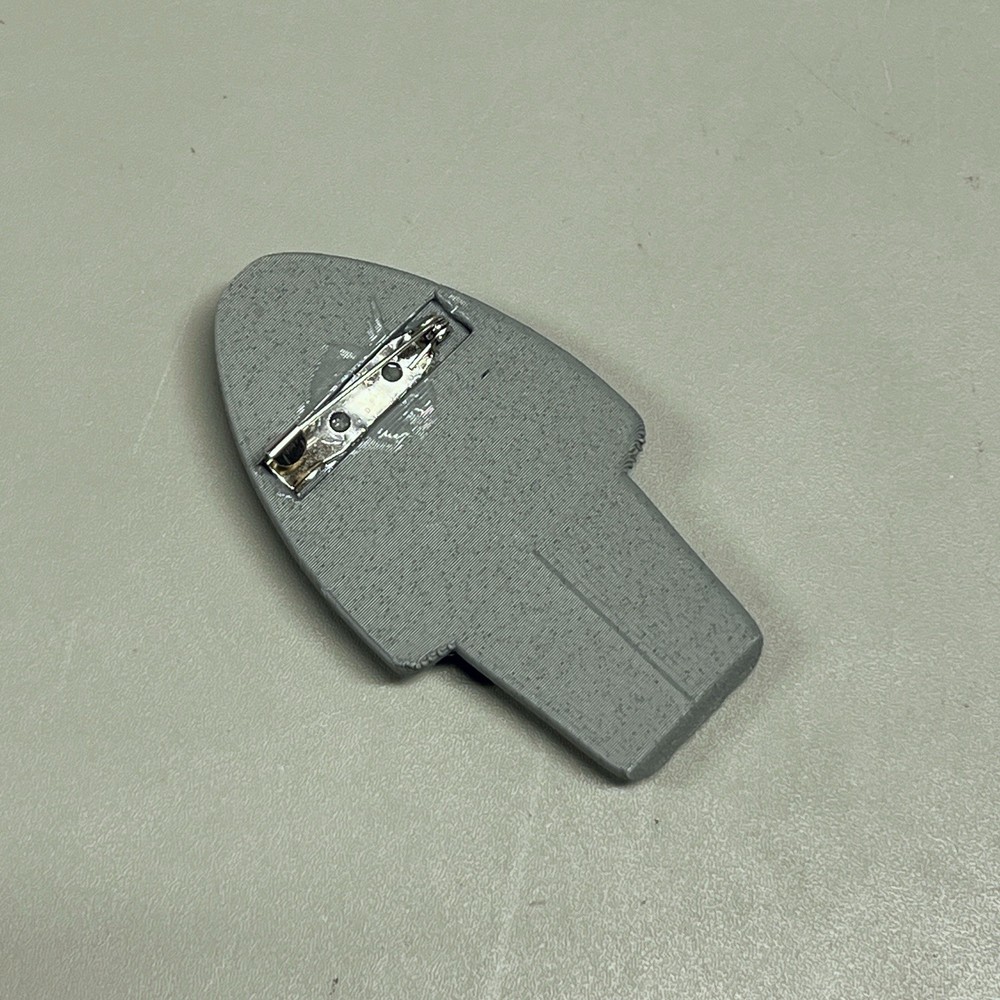 Hades Inspired Skull Badge Brooch 3D Printed