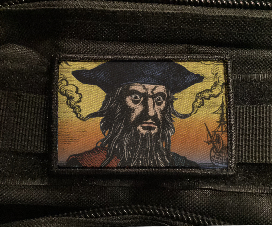 Edward BlackBeard Patch Pirate Army Tactical Hook [sub]