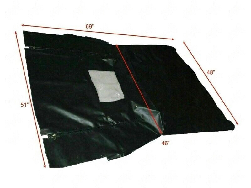 New Replacement Soft Top For Suzuki Samurai SJ413 SJ410 Black Denim Clear Window
