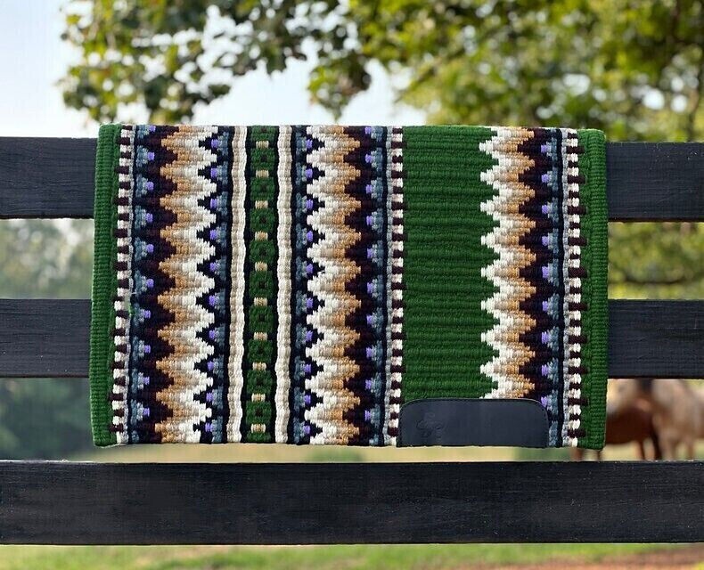 Western Show Horse Saddle Blanket Wool Design Handmade Saddle Blanket