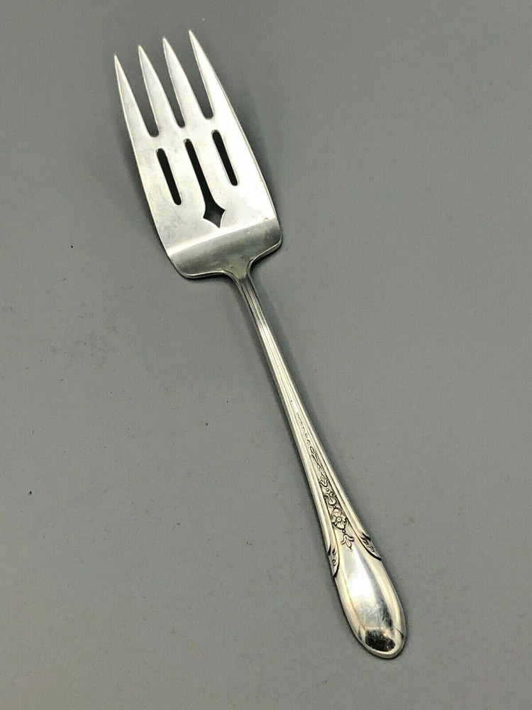 Symphony Chased by Towle Sterling Silver Cold Meat Fork 8"