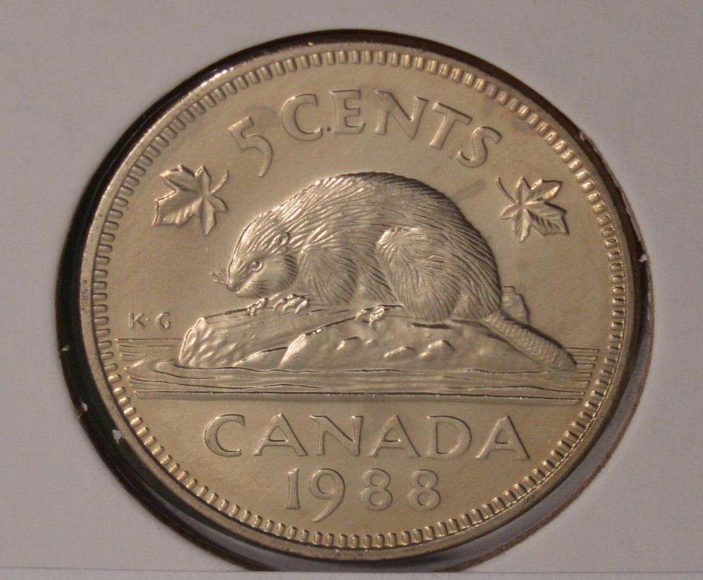 1988 Canada Five Cents - Uncirculated - From Mint Roll  🇨🇦🇨🇦