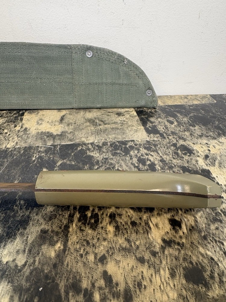 Original US WW2 Era Collins & Co. Machete W/Dated Leather Scabbard