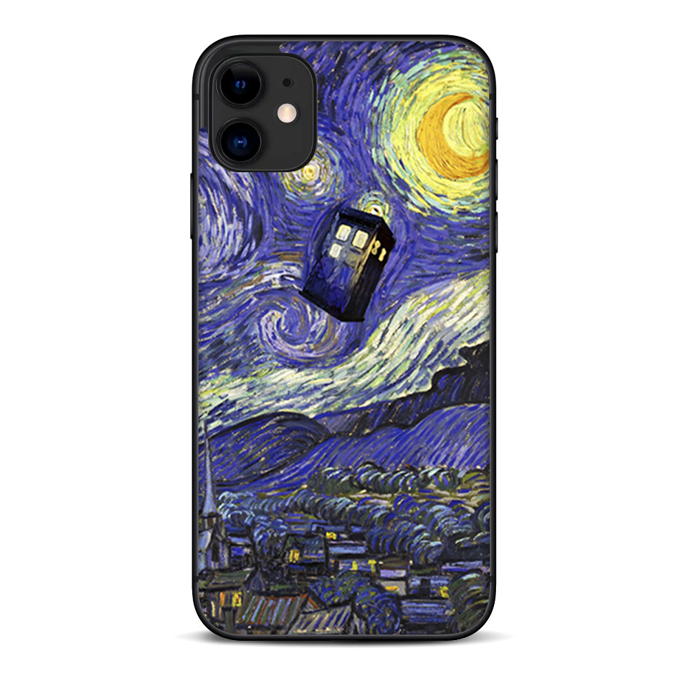 Skins Decal Wrap for Apple iPhone 11 - Tardis Starry Night
