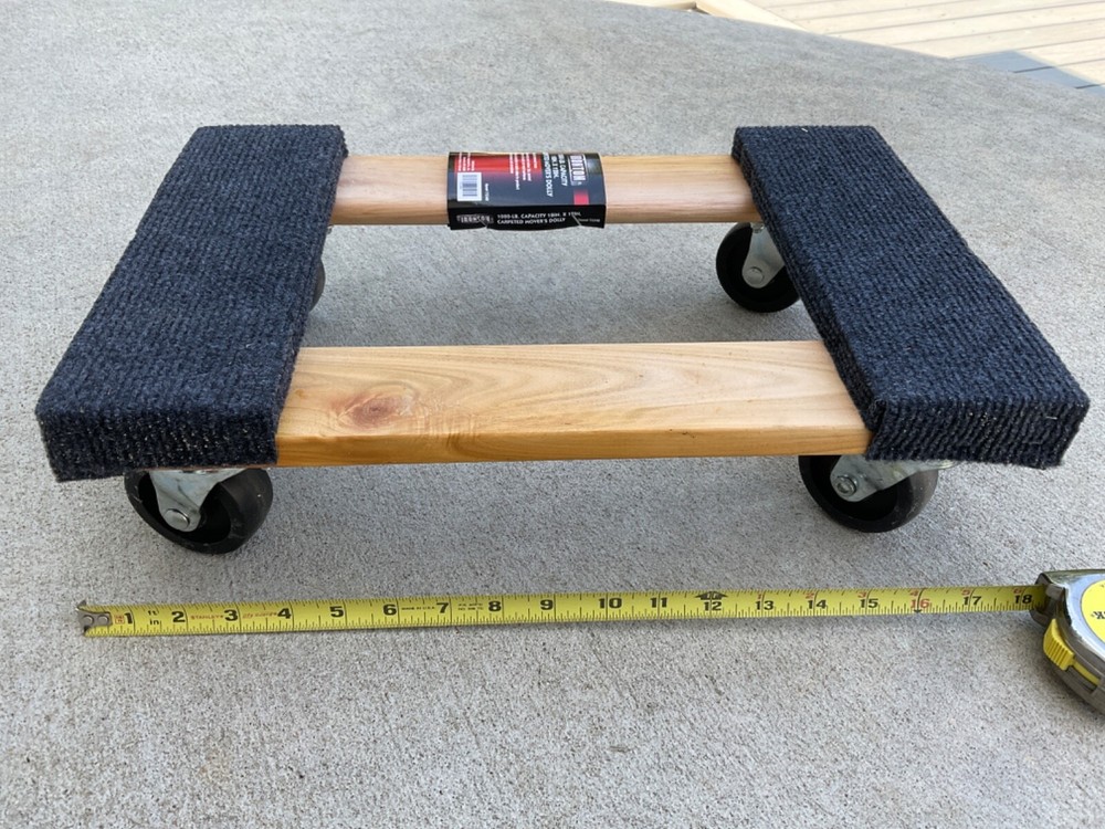Mini Carpeted Mover's Dolly -   18” x 12”