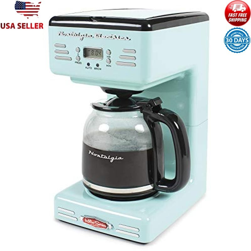 12-Cup Programmable Coffee Maker LED Display Auto Shut-Off Keep Warm Plastic New