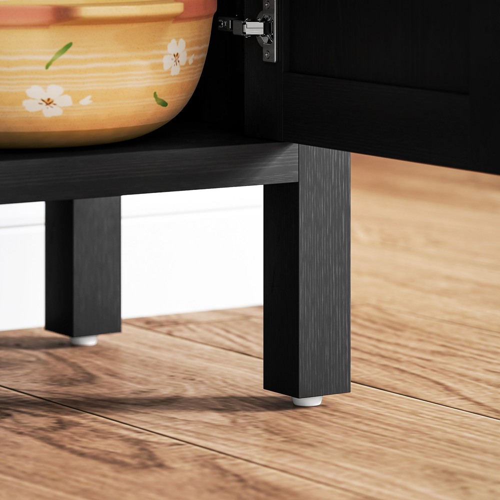 Sideboard Adjustable 3 Level Shelf Setup To Fit Your Storage Needs