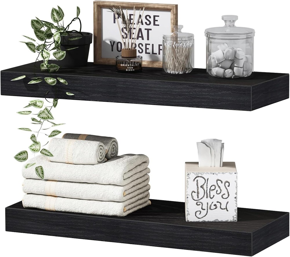 15.7'' Engineered Wood Floating Shelves - Functional Bathroom Storage Solution