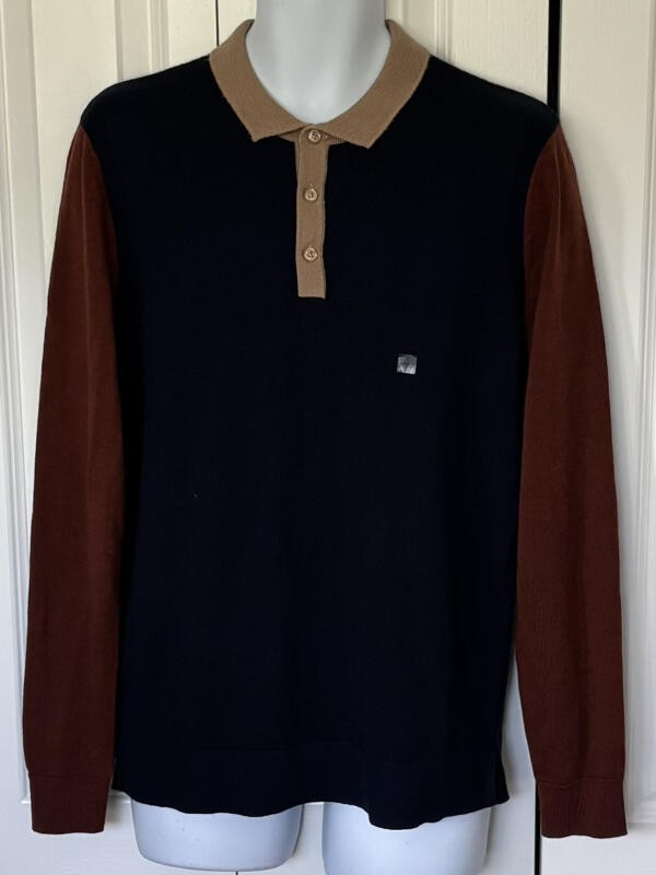 EXPRESS NWT X-Navy Rust Khaki Merino Wool Sweater M