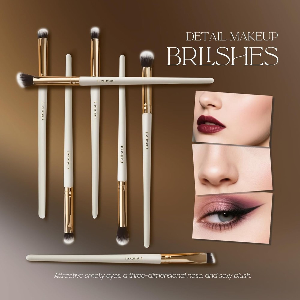 Makeup Brushes Set 12 Pcs Professional & Beginner Friendly, Soft Synthetic Make