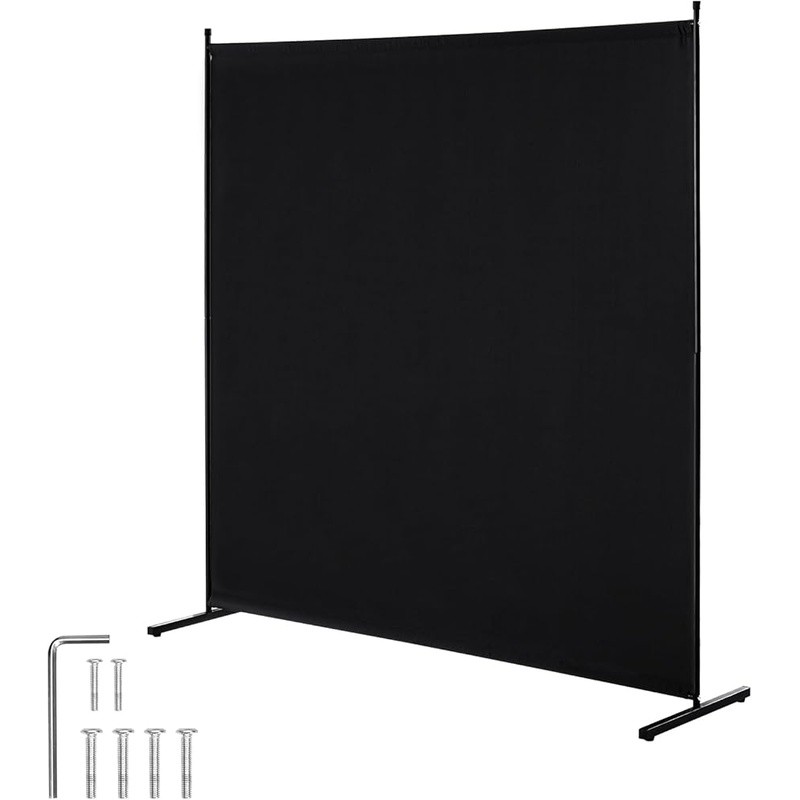Portable Room Divider Folding Privacy Screen Easy Assembly Durable Iron Frame US