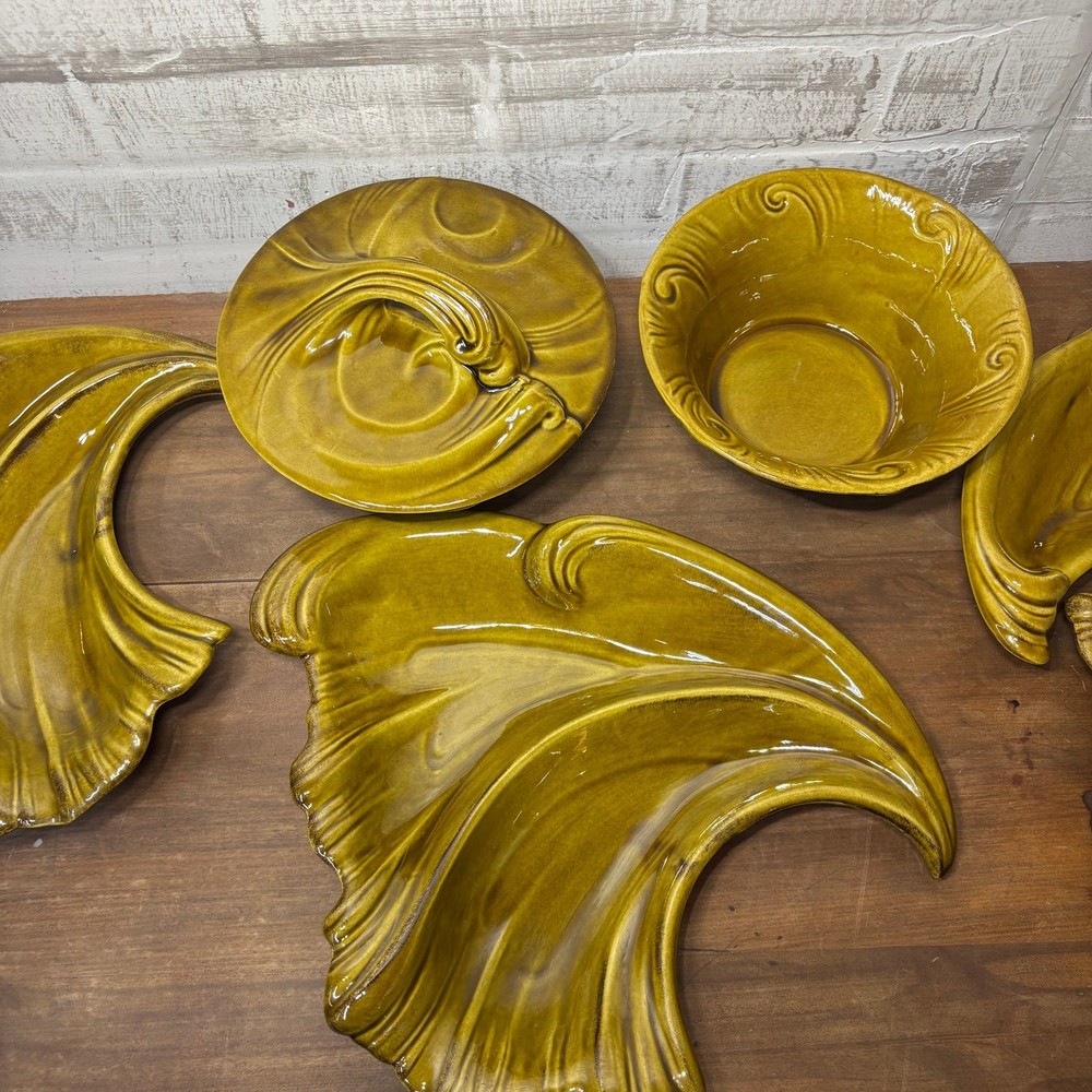 Mid Century Ceramic Thanksgiving Party Tray Set