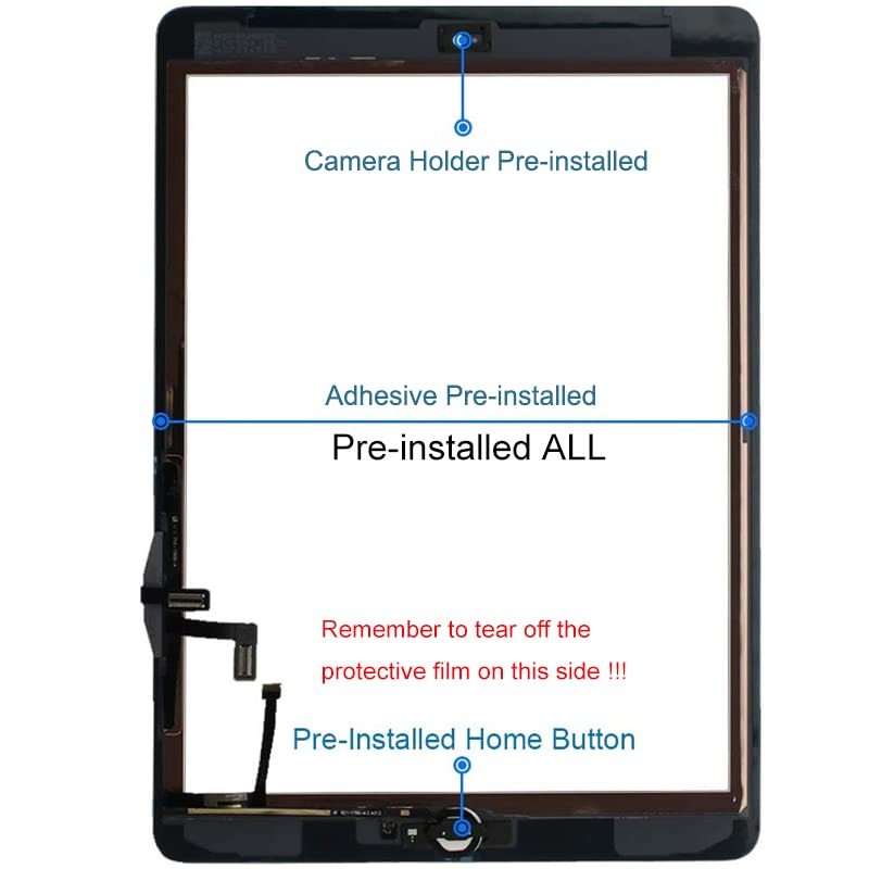 for iPad Air 1st Generation Screen Replacement Touch Glass Digitizer,Only for...