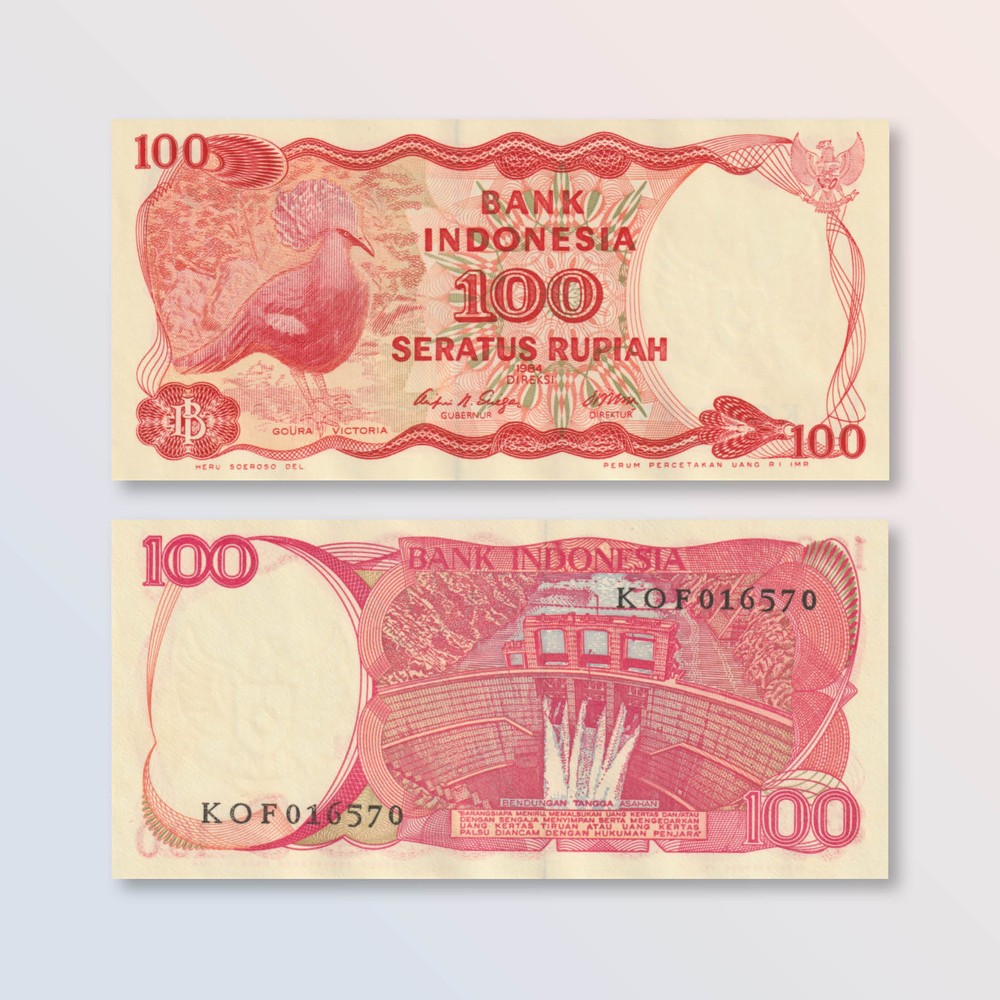 Indonesia 100 Rupiah, 1984, B580a, P122a, UNC