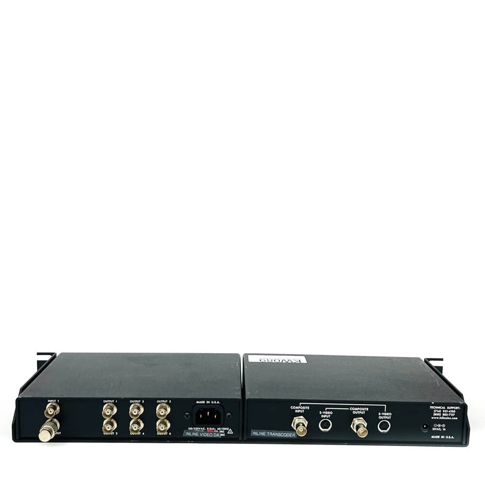 Inline IN1501 Video Transcoder with IN3216R Distribution Amplifier Line Driver