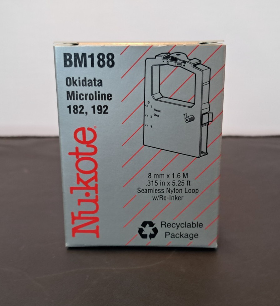 Nu-kote BM188 Okidata Microline 182 192 Printer Tape
