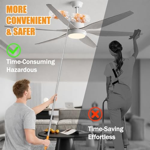 ,Compatible with 6ft Extendable Duster Handle with 5 Refills