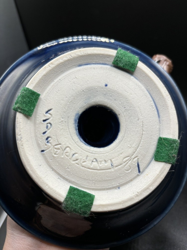 Floral Pottery Candlestick