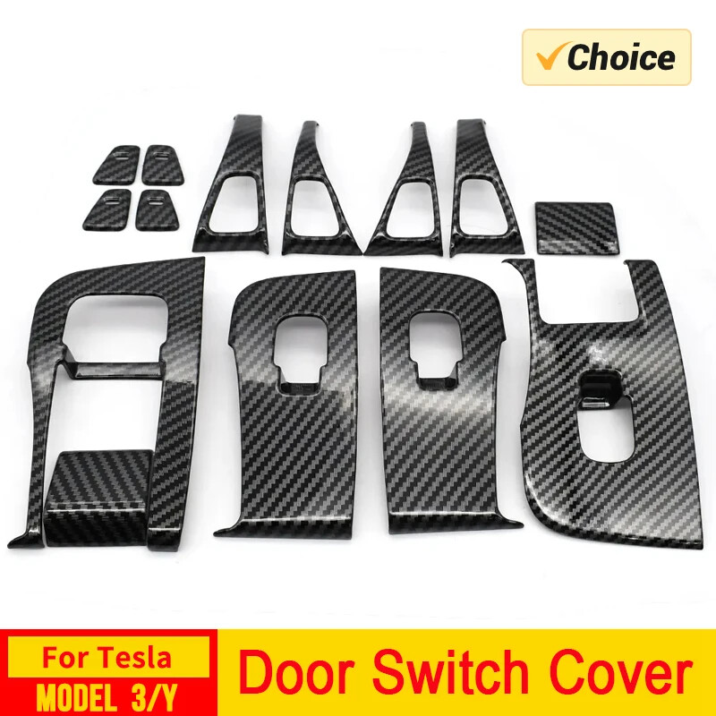 Hot For Tesla Model 3 Model Y Car Window Control Panel Button Decor Sticker New