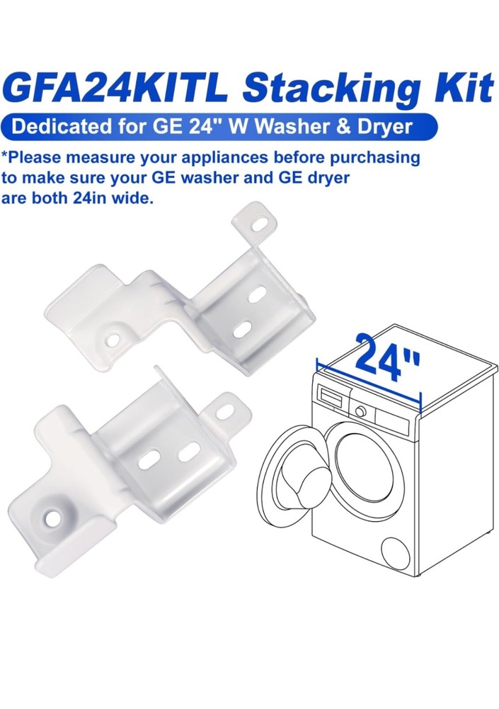 GE 24" Washer Dryer Stack Bracket Kit - GFA24KITL - Laundry Stacking Kit