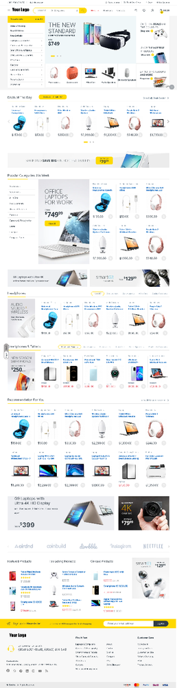 Electronic eCommerce Website Design with Free 5GB VPS Web Hosting