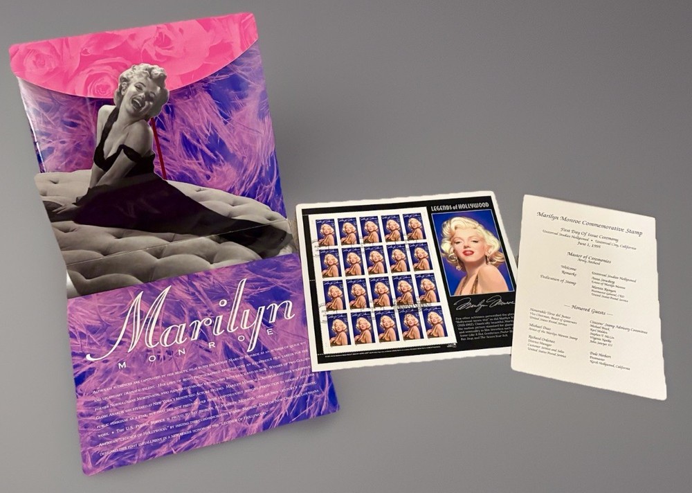 Marilyn Monroe 1995 Commemorative Stamp Set Excellent